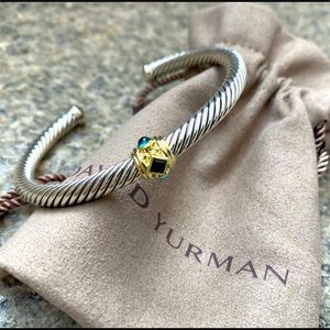 David Yurman 5mm Silver 14kGold Renaissance Bangle